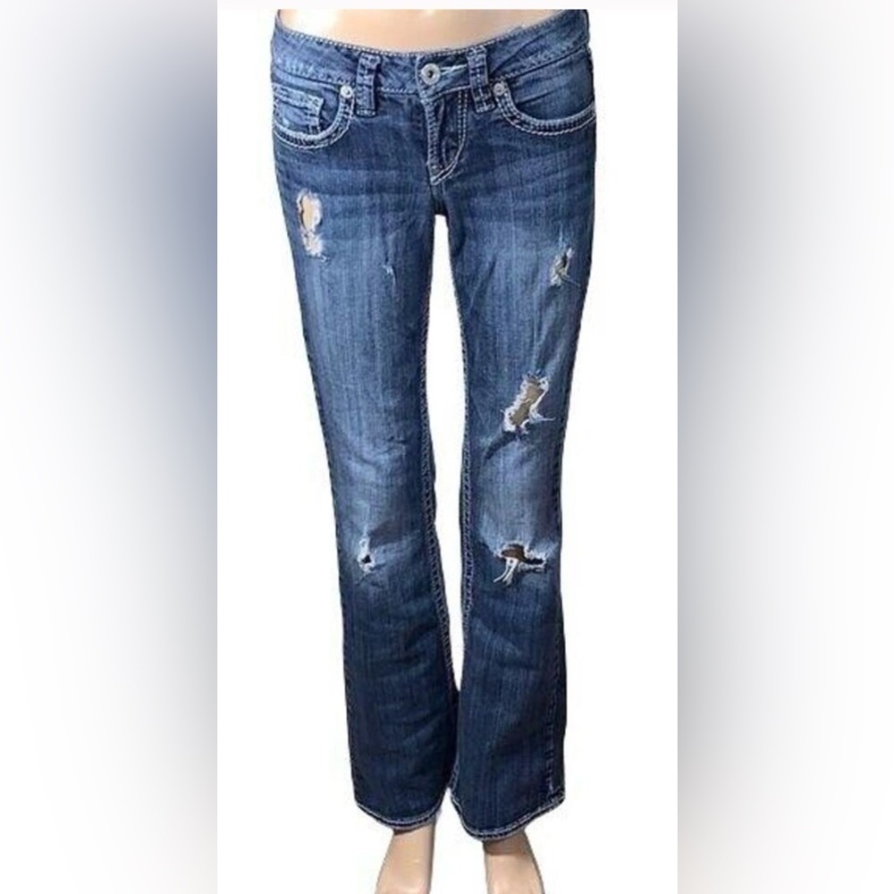 Silver Jeans Women's Straight Leg Blue Denim
